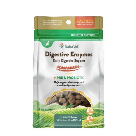  NaturVet Scoopables Digestive Enzymes for Cats 5.5oz