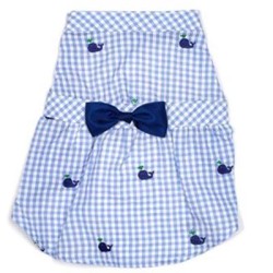 Dress Gingham Whales Large