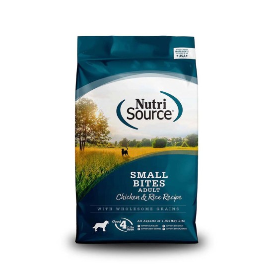 Nutrisource Chicken & Rice Small Bites Adult 5LBS